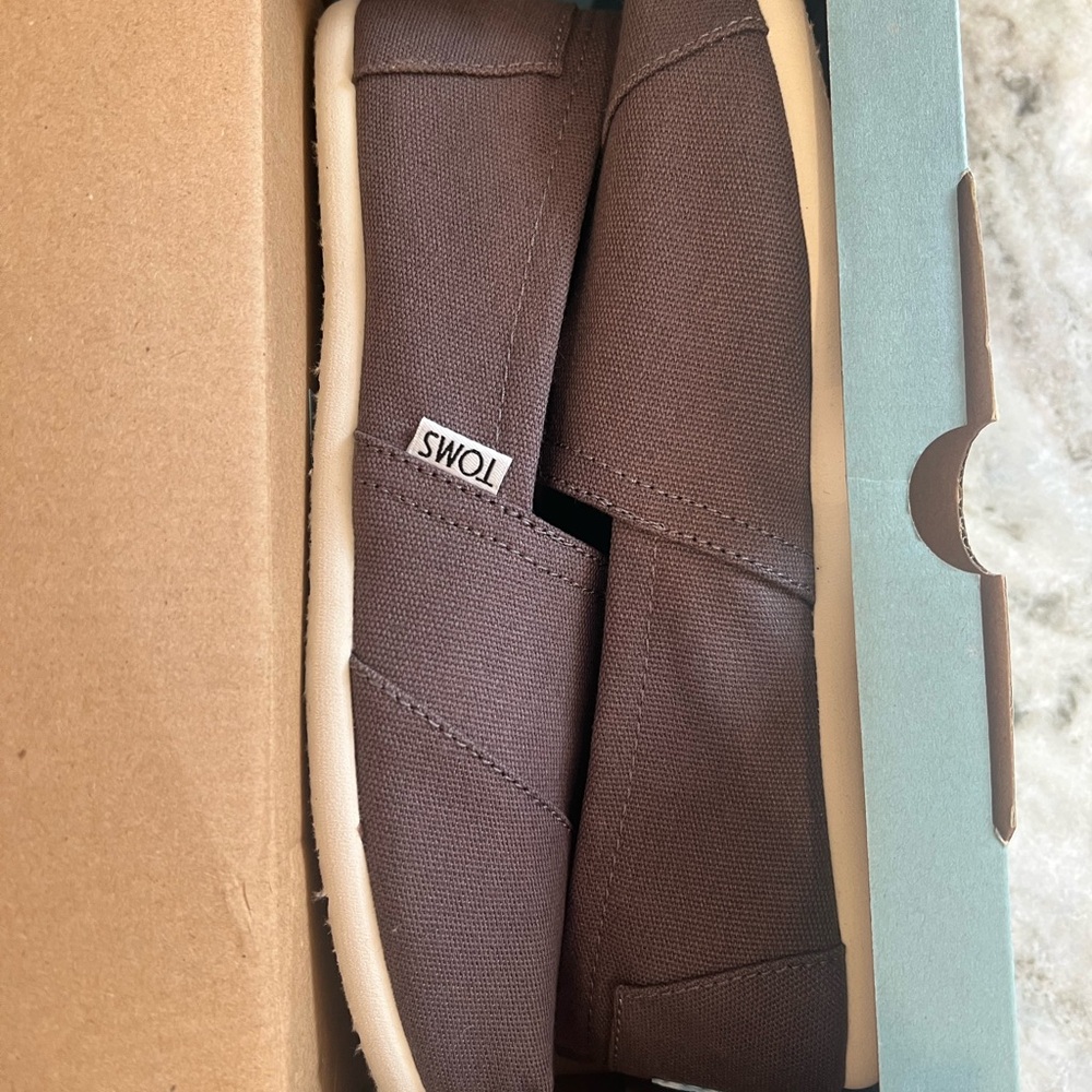 TOMS Women's Dark Grey Slip-On Loafers